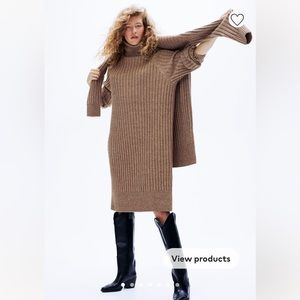 BNWOT H&M Turtleneck Ribbed Dress